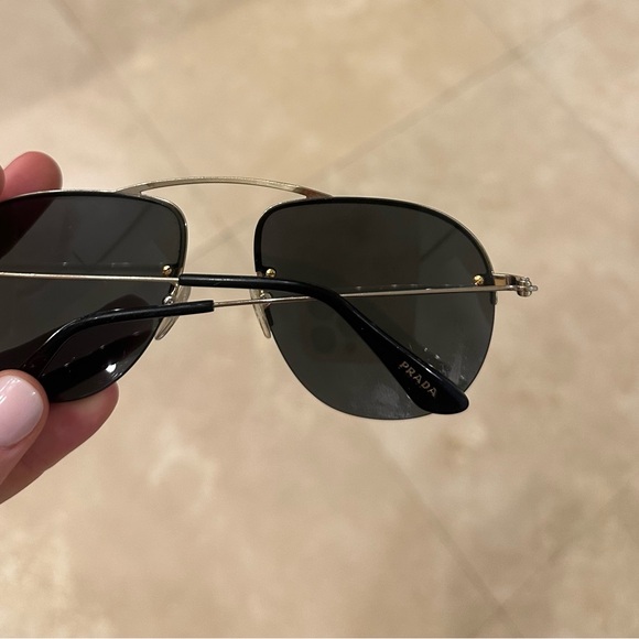 Prada Teddy Folding Aviator Sunglasses - Picture 4 of 4